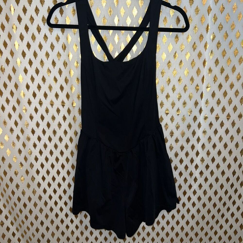 Black Strappy romper corset cut looks like dress size S